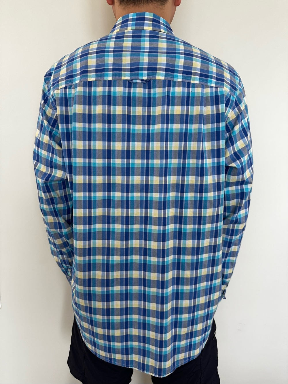 Club Room Blue & White Plaid Button-Down Shirt